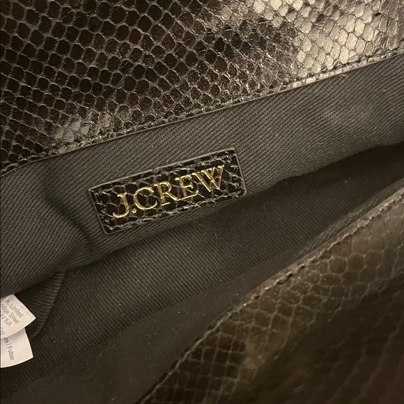 J Crew Chain-Strap Mini Bag in Snake-Embossed Leather - Elegant Black - Picture 8 of 11